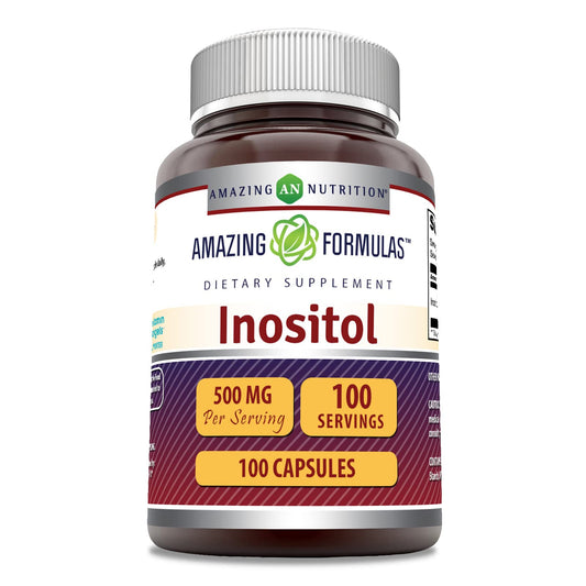 Amazing Nutrition Inositol 500 mg Capsules, 100 Count