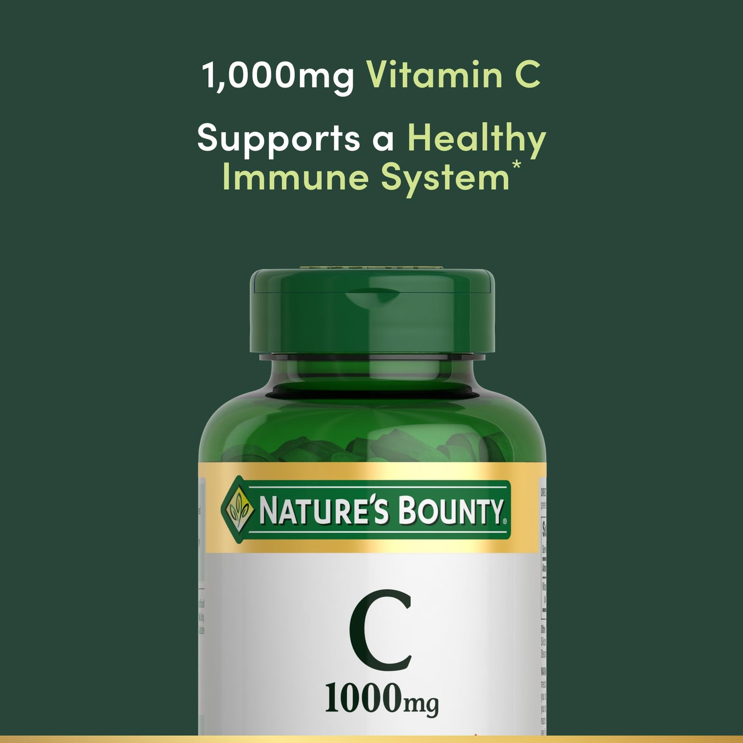 Nature's Bounty Vitamin C 1000mg Caplets, 100 Count