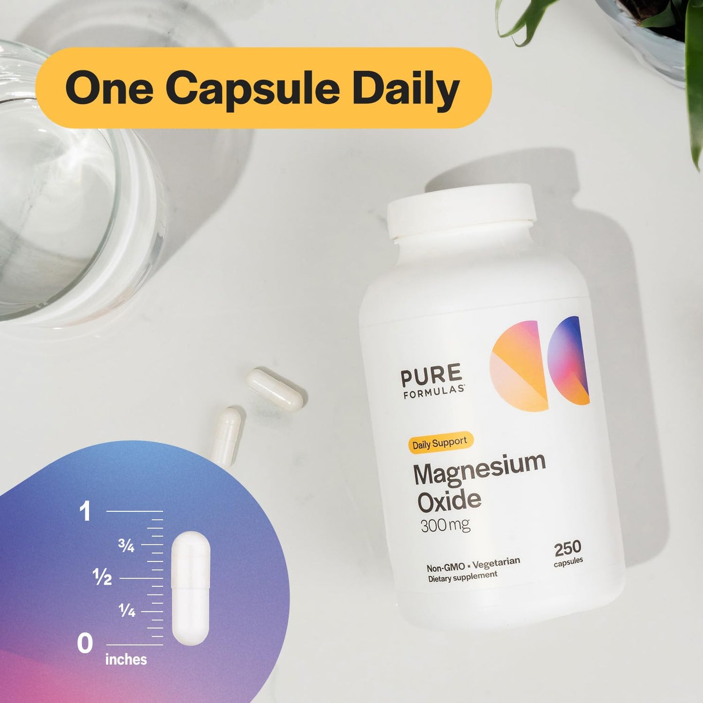 PureFormulas Magnesium Oxide 300 mg Capsules 250 Count