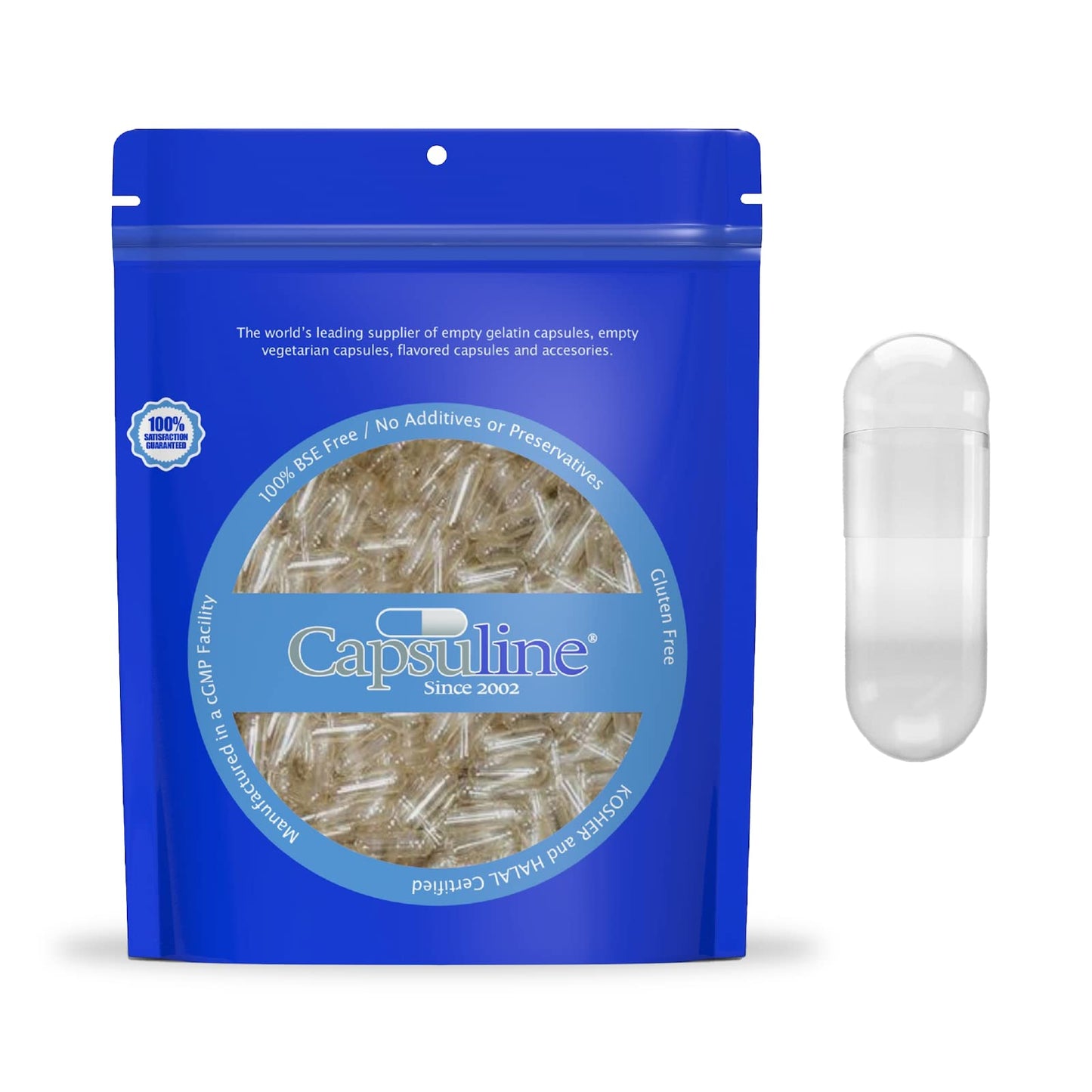 Capsuline Delayed Release Size 0 Empty Capsules, 1000 Count
