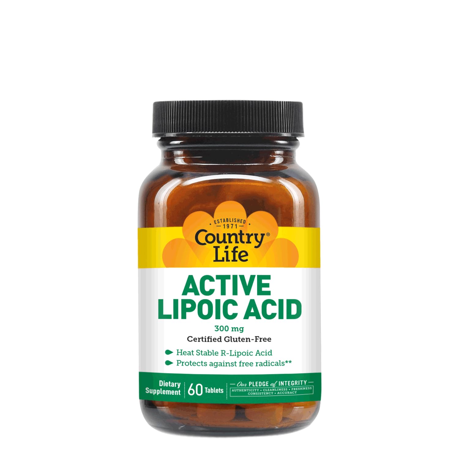 Country Life R-Alpha Lipoic Acid Complex 300mg - Alpha-Lipoic Acid 270mg & R-Lipoic Acid 30mg - Antioxidant Support, 60 Tablets