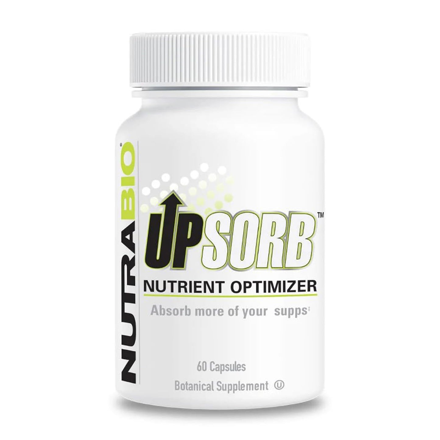 NutraBio UpSorb BioPerine Supplement - Nutrient Bioavailability Enhancer with Black Pepper Extract, 60 Capsules