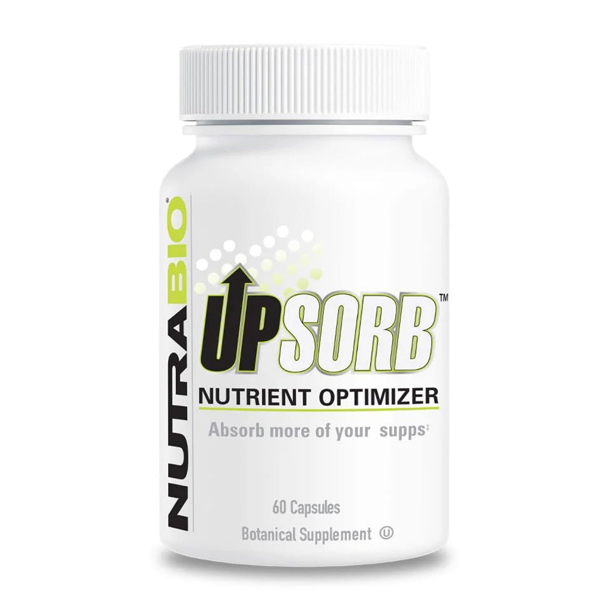 NutraBio UpSorb BioPerine Supplement - Nutrient Bioavailability Enhancer with Black Pepper Extract, 60 Capsules