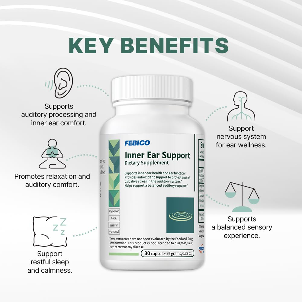 FEBICO Inner Ear Support Capsule, 30 Capsules