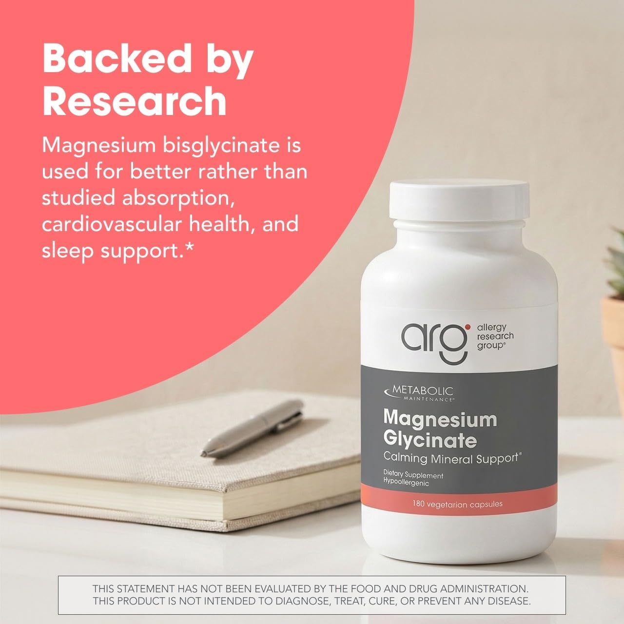 Metabolic Maintenance Magnesium Glycinate Capsules, 180 Capsules