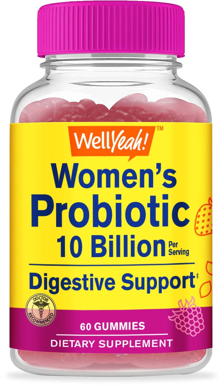 WellYeah Probiotics for Women Gummies 60 Count