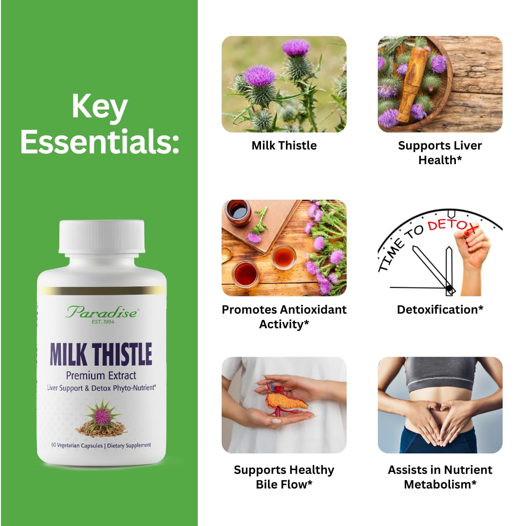 Paradise Herbs Milk Thistle 60 Capsules