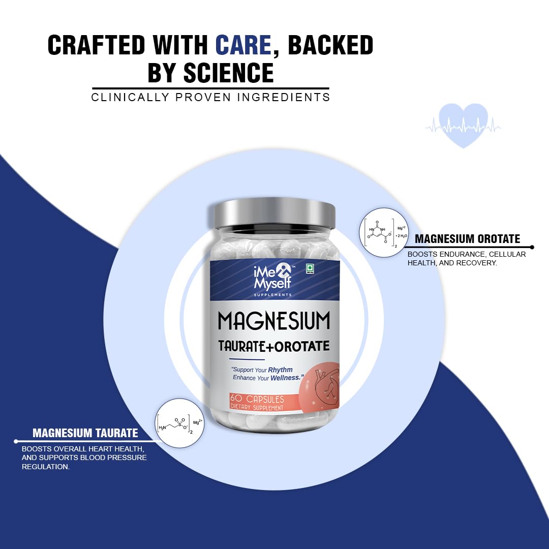 iMeMyself Magnesium Taurate & Orotate Capsules 60 Veg Capsules