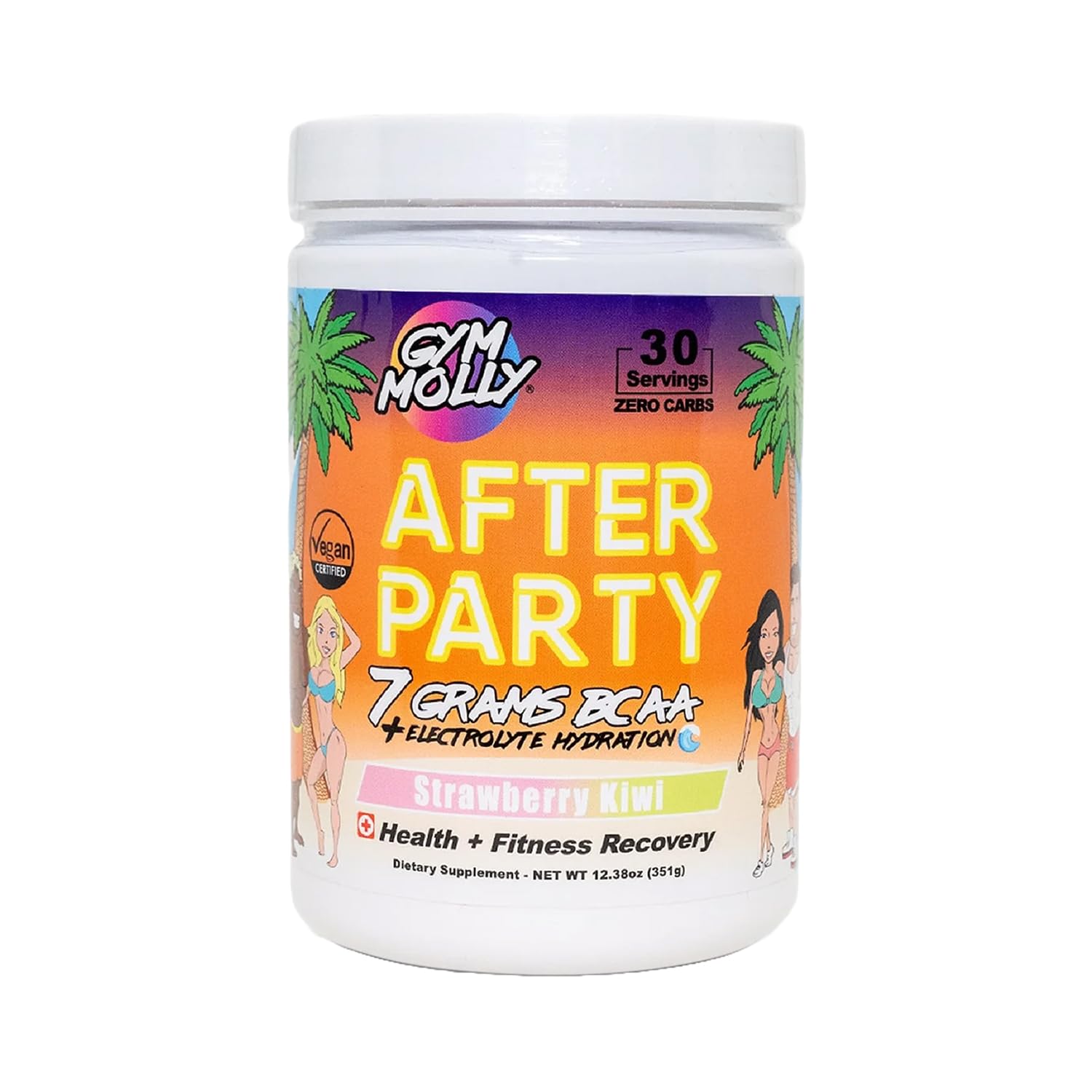 Gym Molly After Party Vegan BCAA Powder, 12.38 Ounce