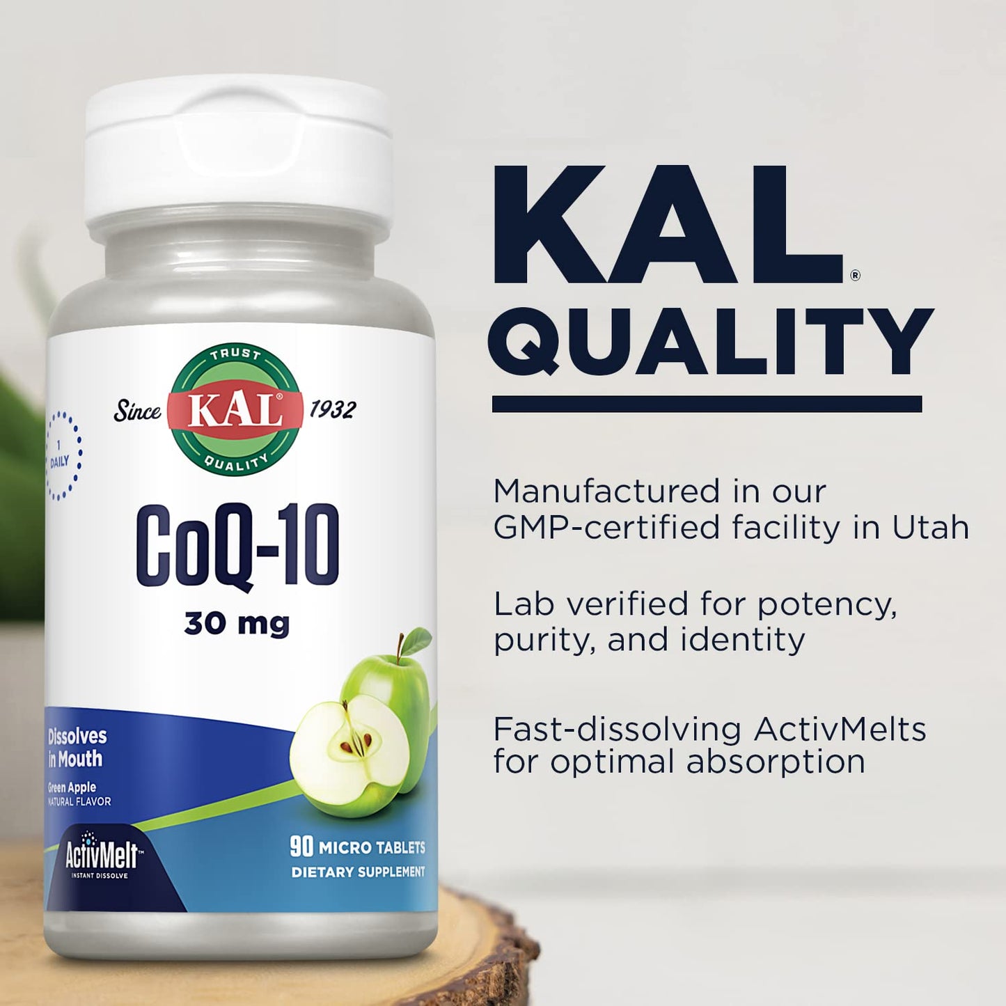 KAL CoQ10 30mg Tablet, 90 Count