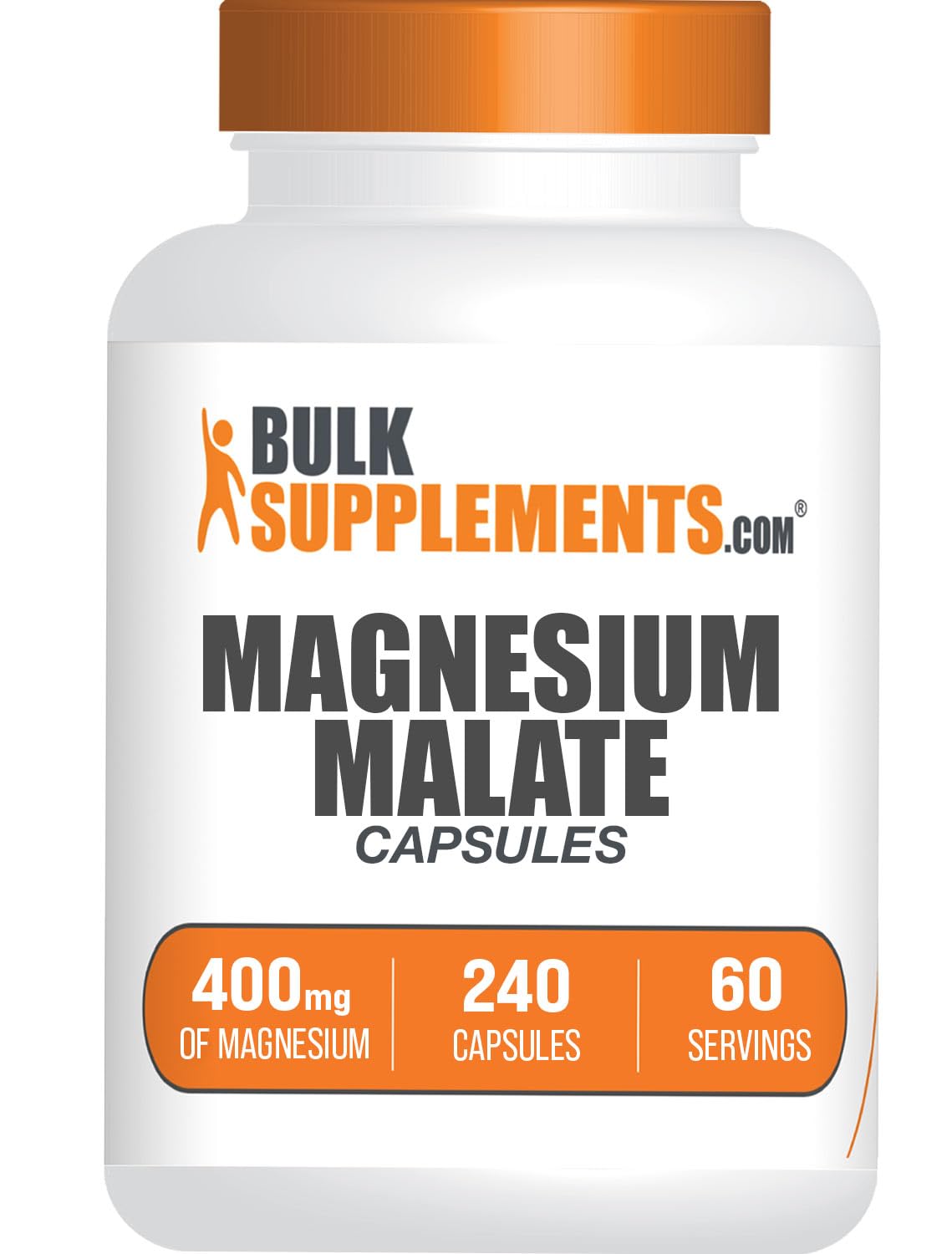 BulkSupplements Magnesium Malate Capsules, 240 Count