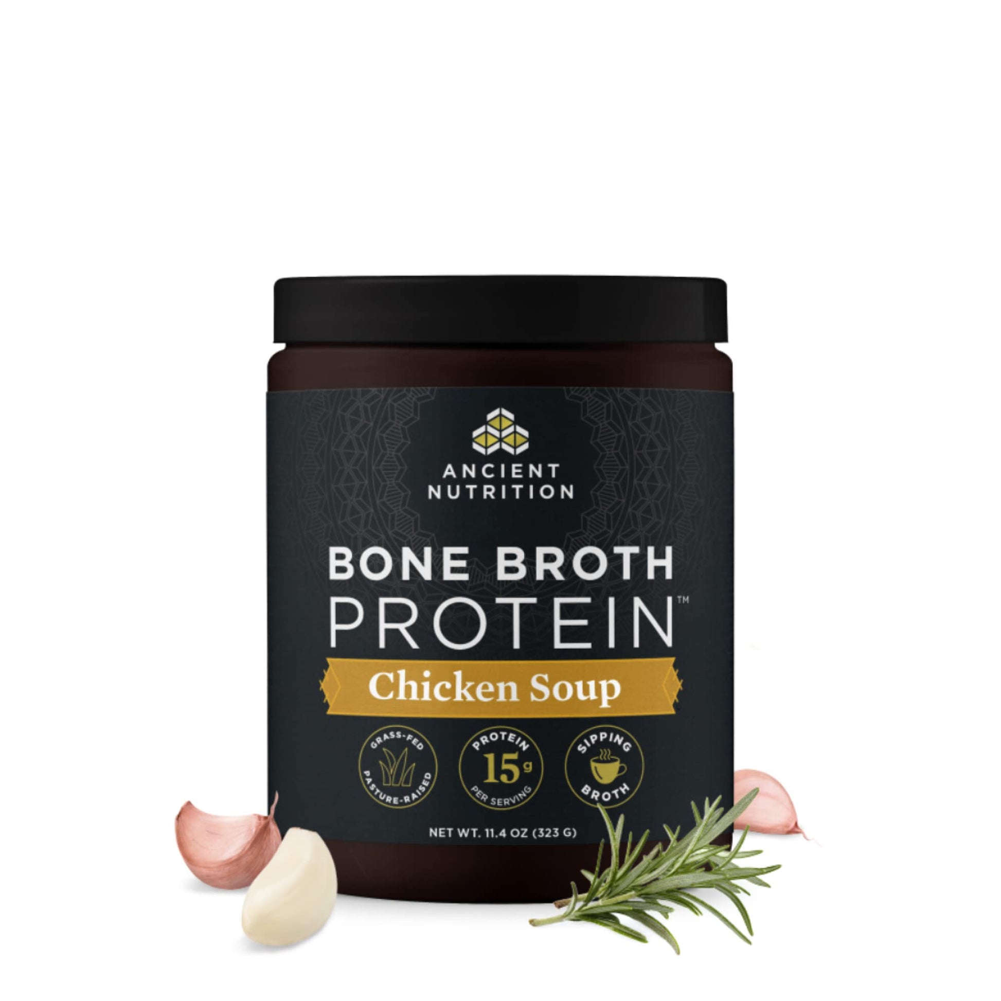 Ancient Nutrition Bone Broth Protein Powder, Chicken Soup, 11.4