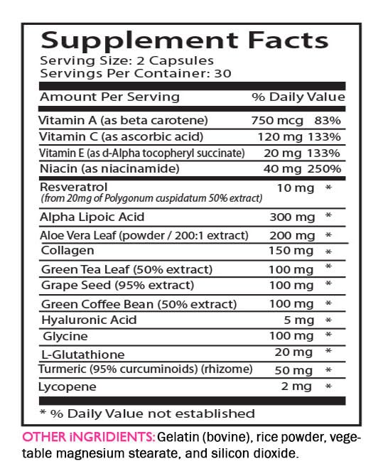 SWAN LIFE ESSENTIALS Green Tea Leaf Anti-Wrinkle Complex Capsules 180
