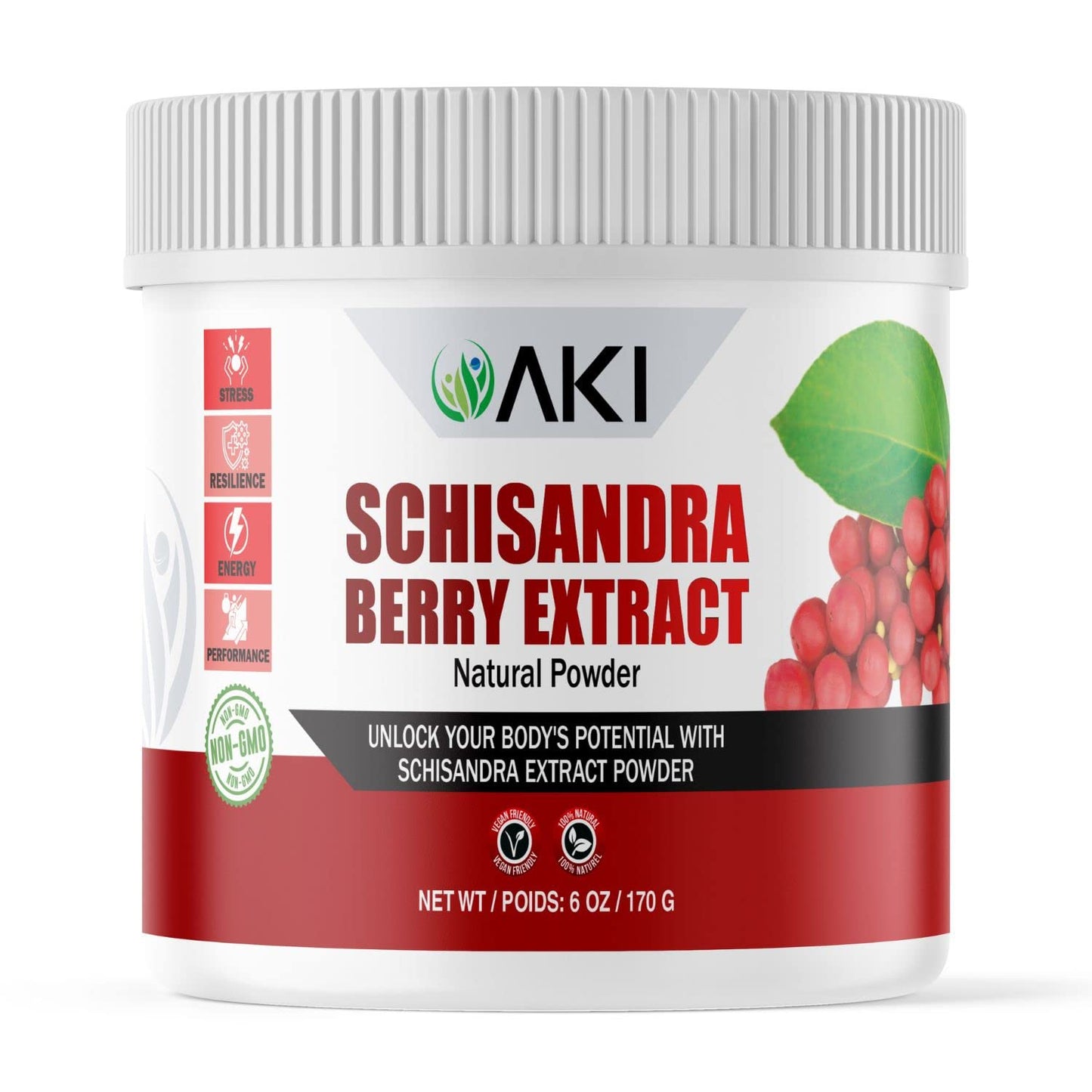 AKI ORGANIC Schisandra Berry Extract Powder, 6 oz