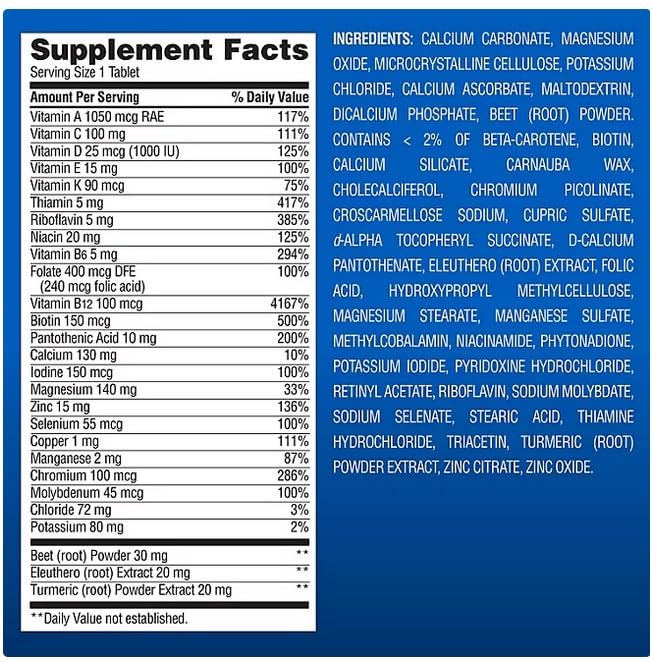 Generic Men's Daily Multivitamin Tablet, 275 Count