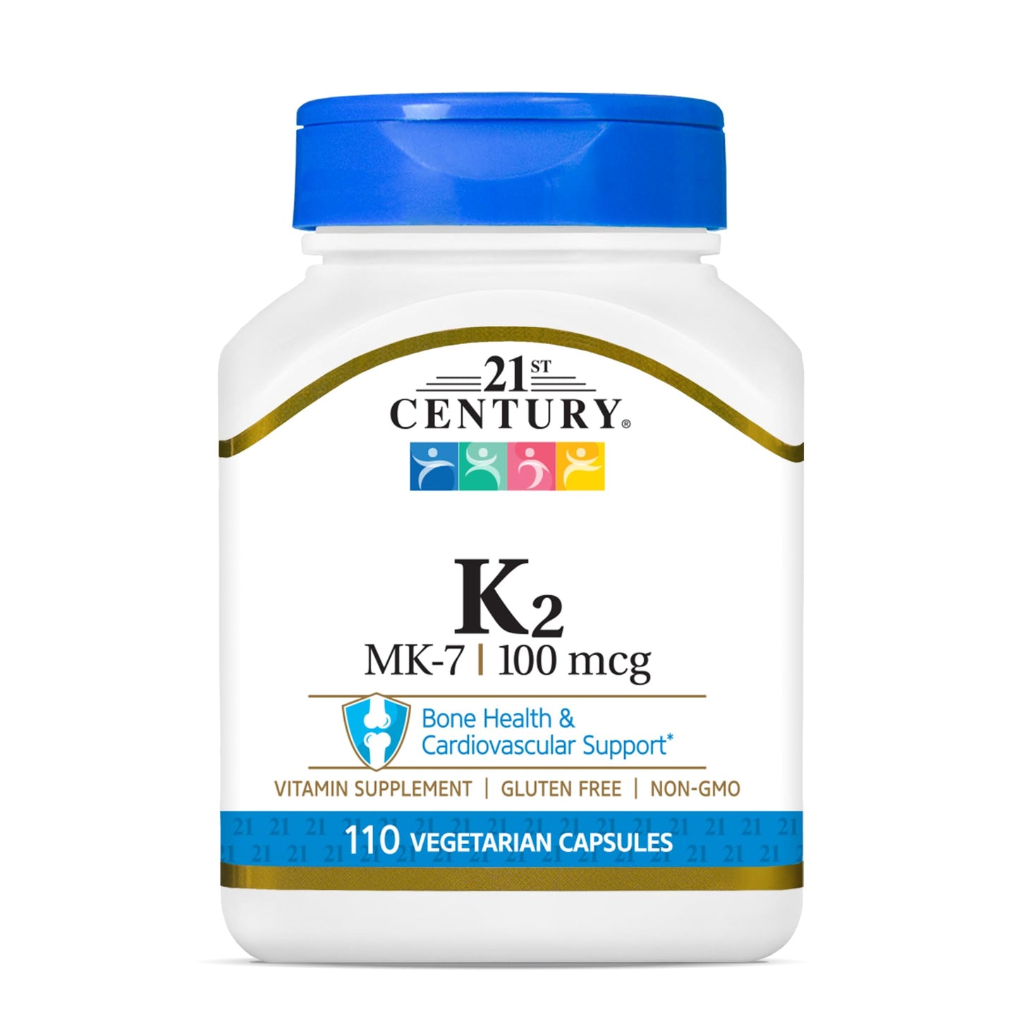21st Century Vitamin K2 (MK-7) 100 mg Vegetarian Capsules, 110 Count