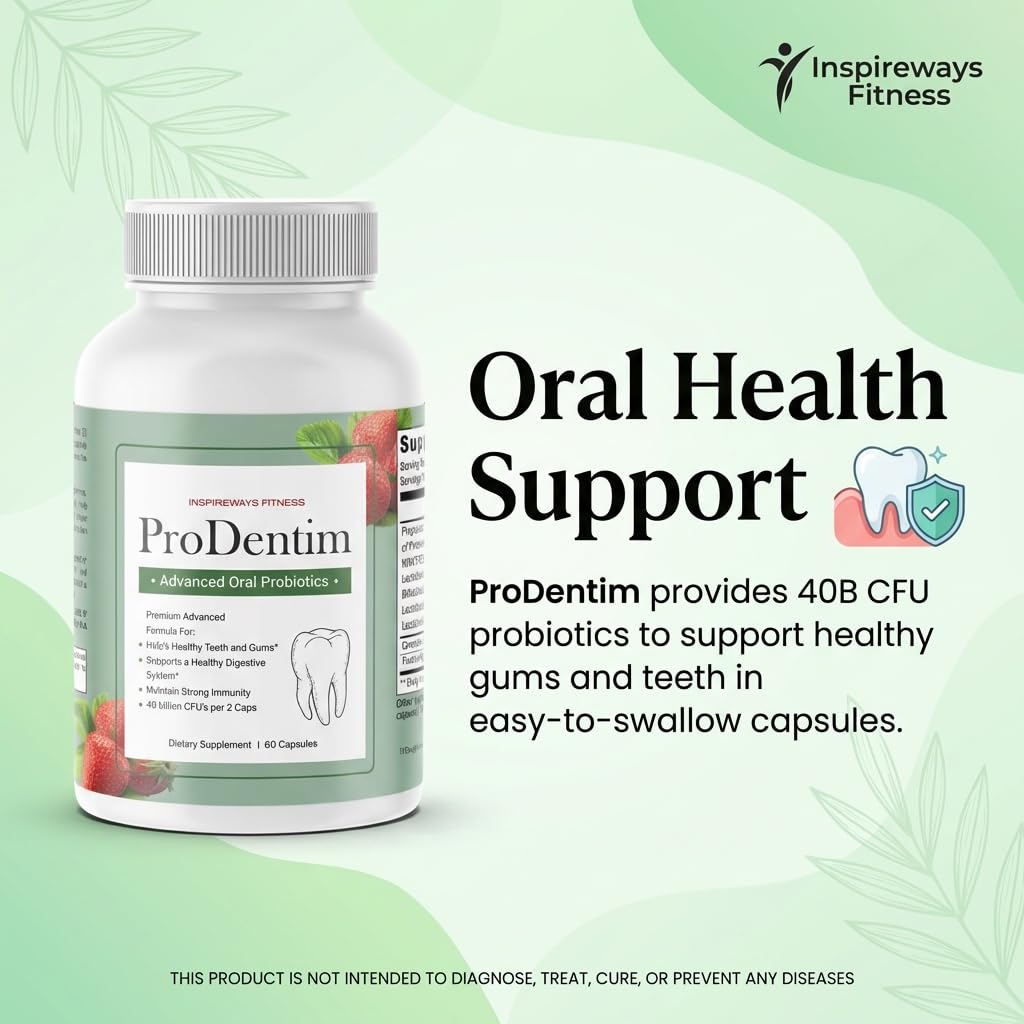 Fitness InspireWays ProDentim Advanced Oral Health Probiotics Capsules 60 Count
