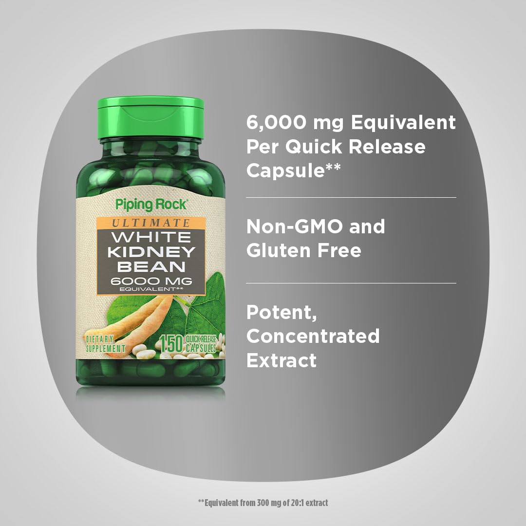Piping Rock White Kidney Bean Extract 150 Capsules