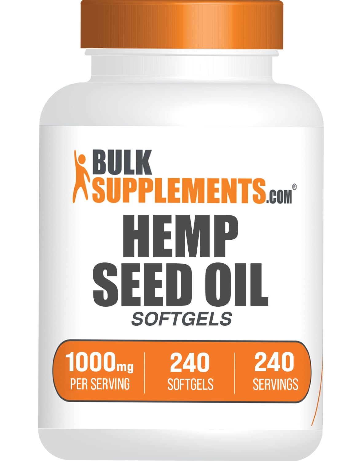 BulkSupplements Hemp Seed Oil Softgels, 240 Count