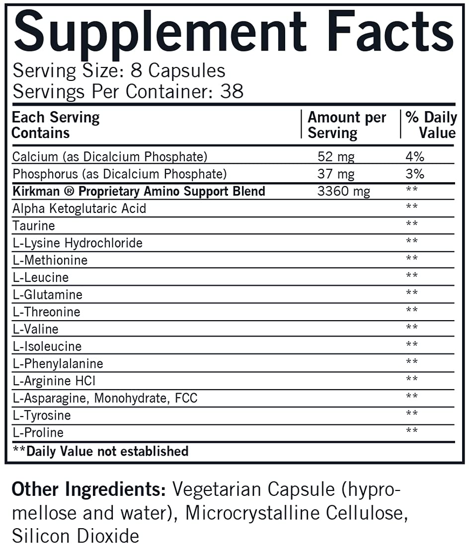 Kirkman Amino Support Capsules 304