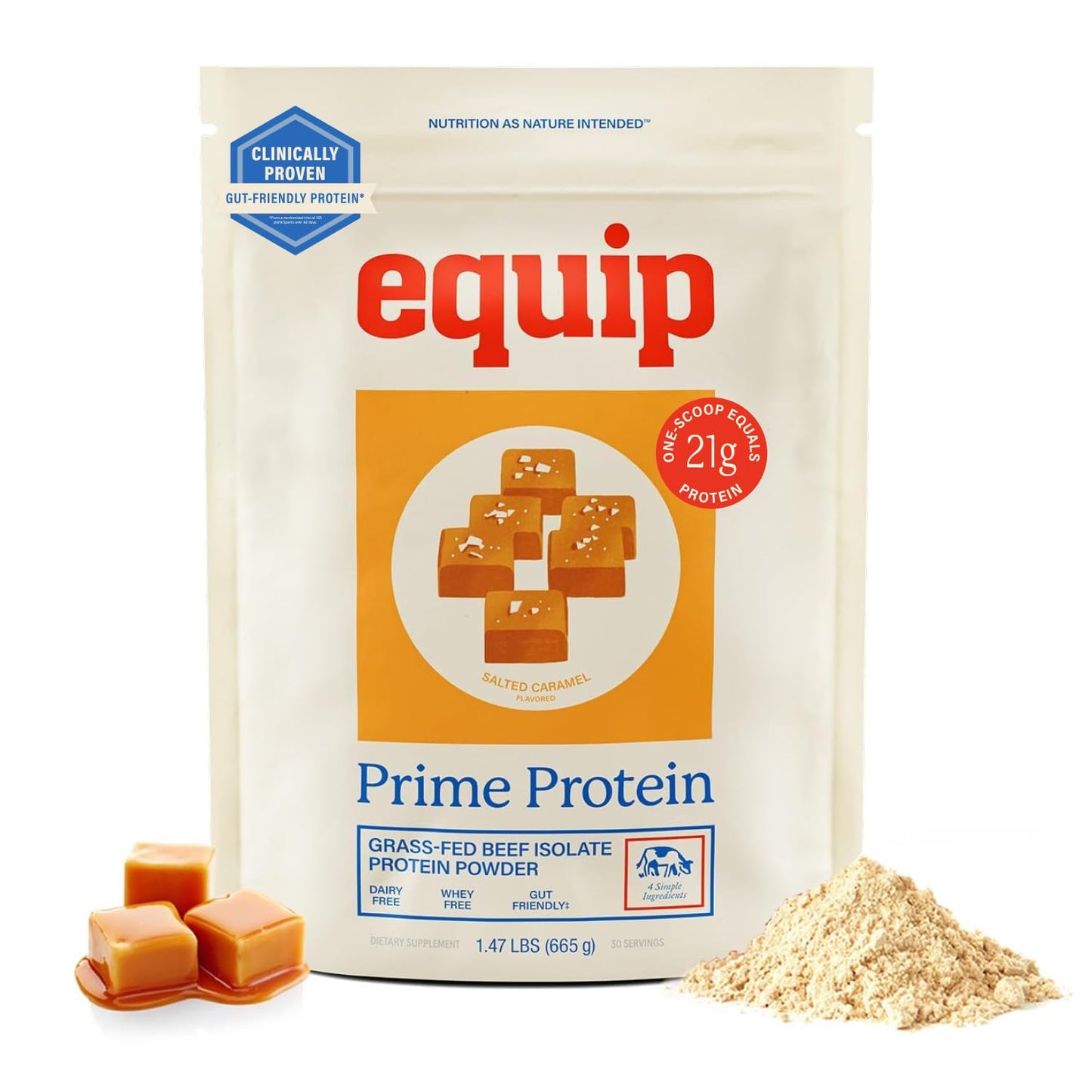 Equip Prime Protein Powder, Beef Protein Isolate, 30 Servings