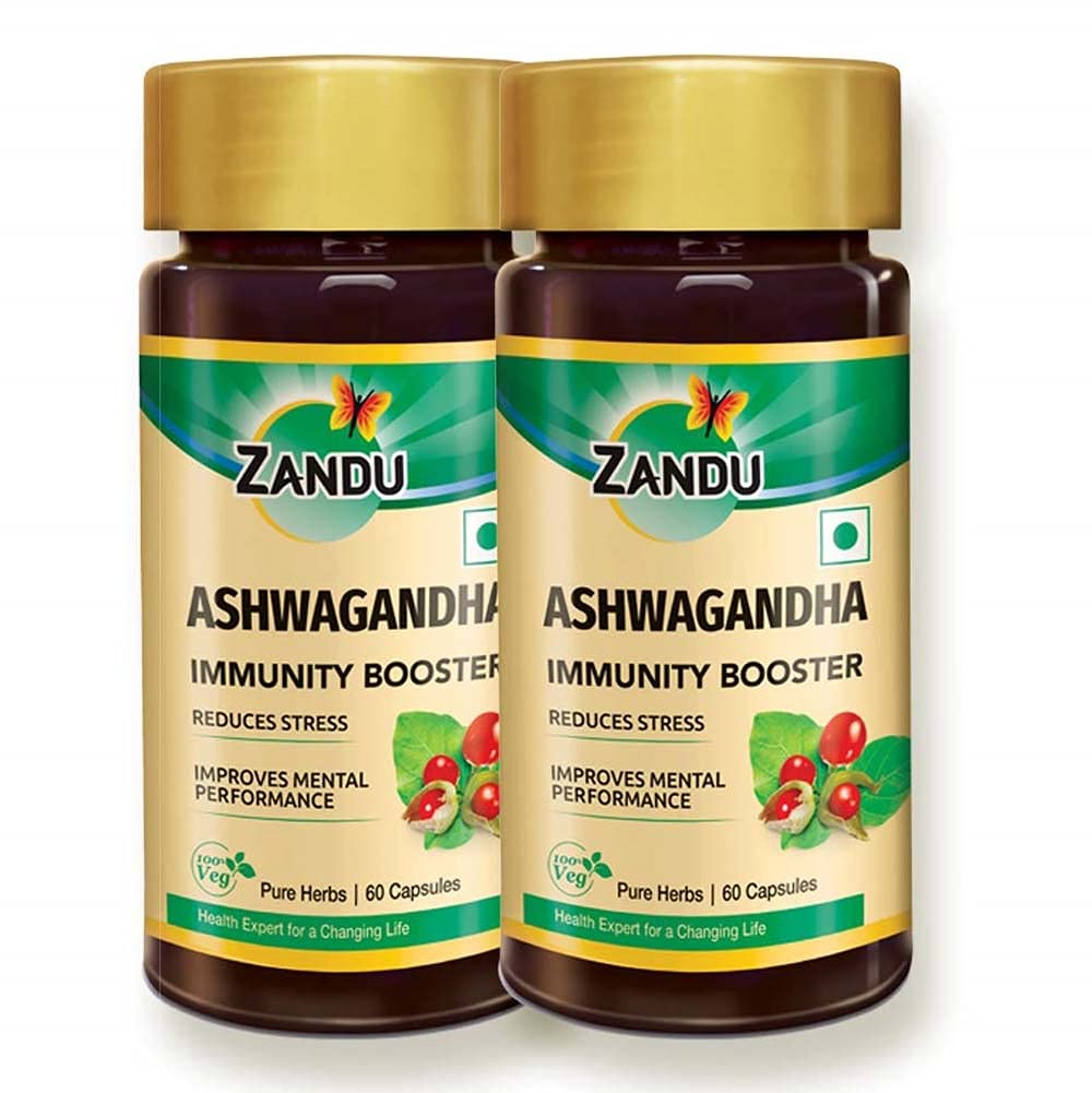 Zandu Ashwagandha Capsules 120 Veg Caps