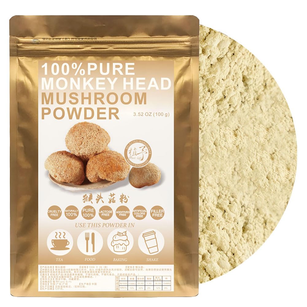 Plant Gift Hericium Erinaceus Powder, Lions Mane Mushroom Powder, 3.53 oz