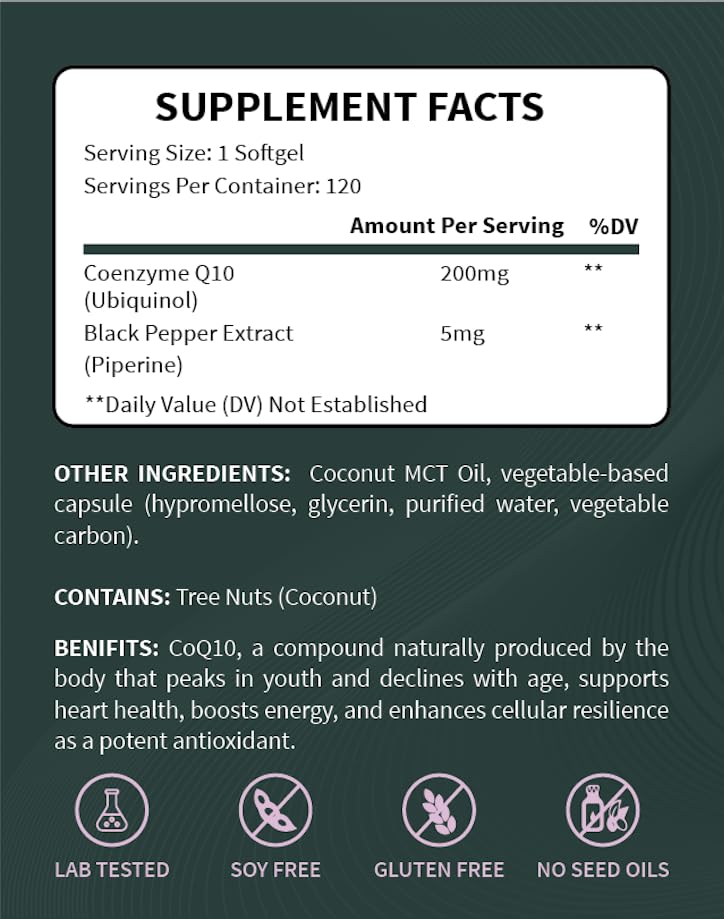 Good Friends Health Society Ubiquinol CoQ10 200mg Softgels 120