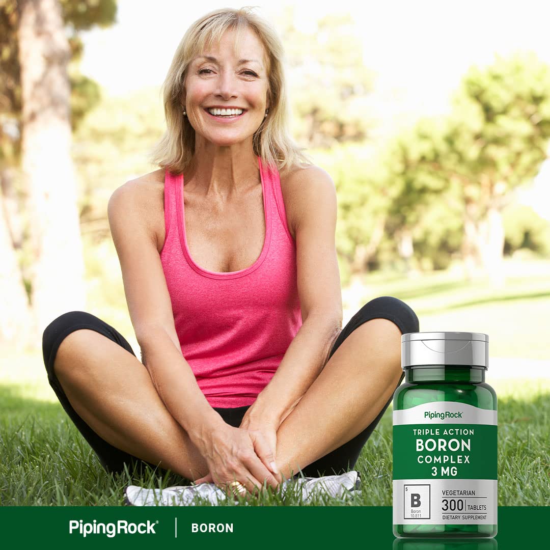 Piping Rock Boron Supplement for Men and Women Tablet, 300 Tablets