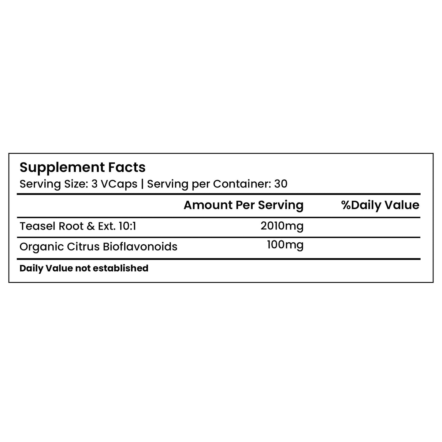 Green Organic Supplements Lyme Disease Teasel Root Capsule 90 Count