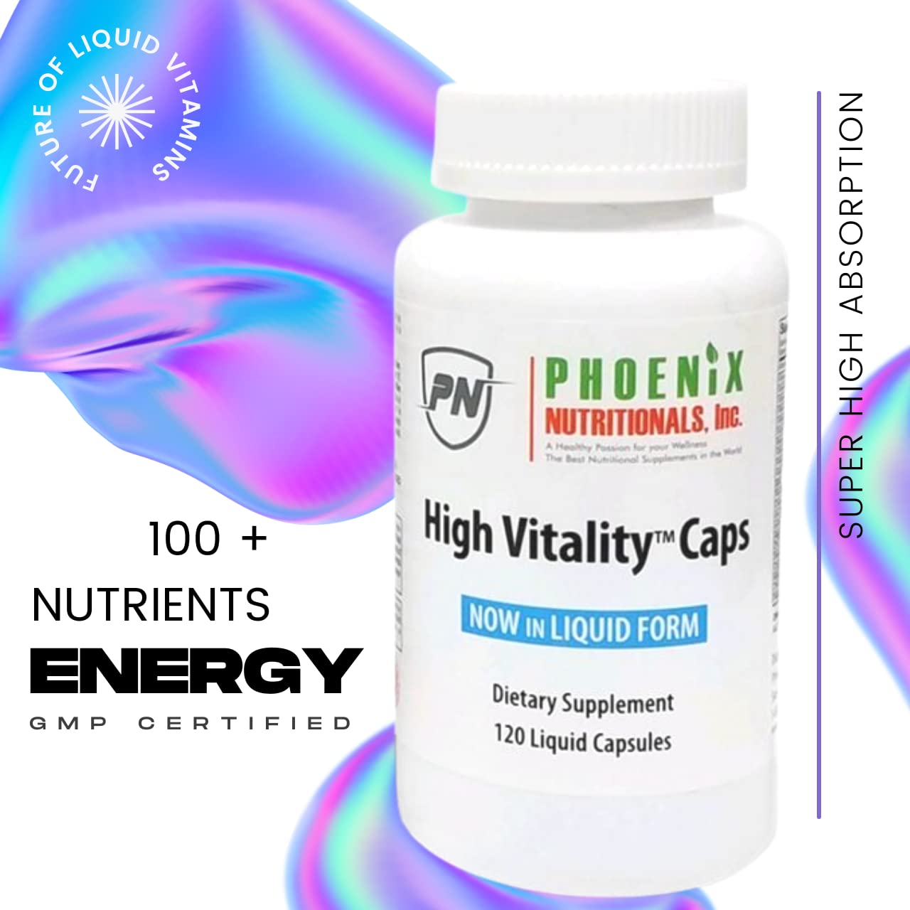 Phoenix Nutritionals High Vitality Multivitamin and Mineral Full Spectrum 120 Capsules