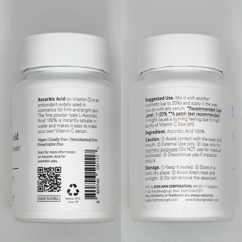 FOREST OF THE BORGES'S Pure Vitamin C Powder, 2.7 oz