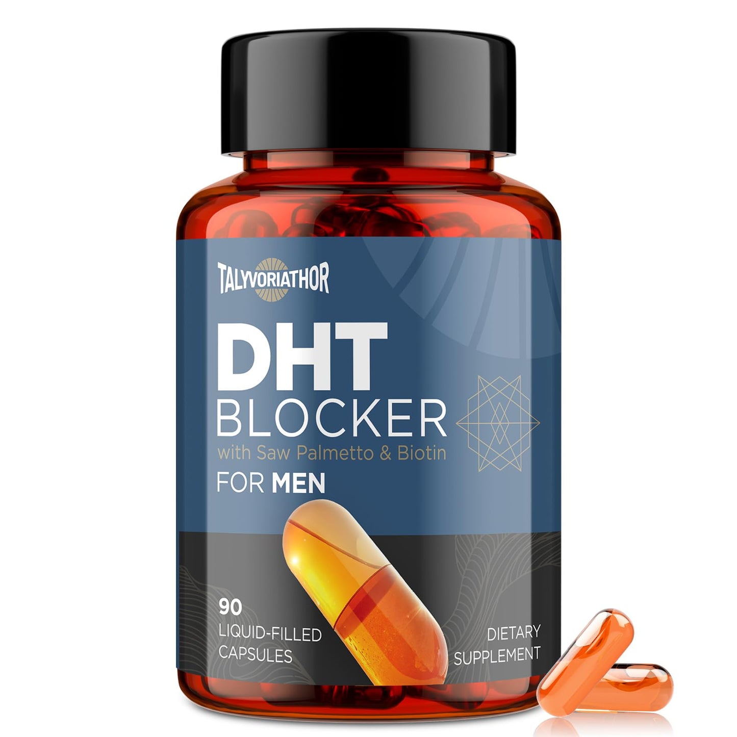 Talyvorlathor DHT Blocker for Men with Saw Palmetto & Biotin, Hair Growth Formula, Proprietary Herbal Blends Capsules 90