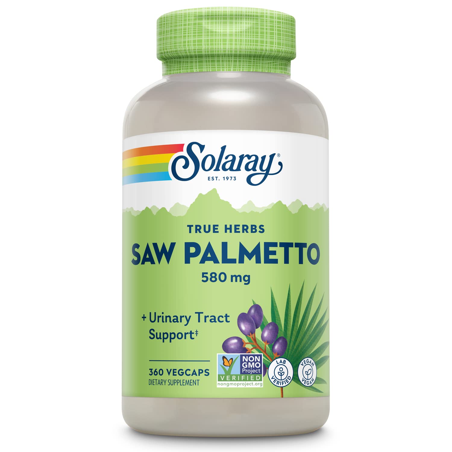 Solaray Saw Palmetto Berries 580 mg Capsule, 360 VegCaps