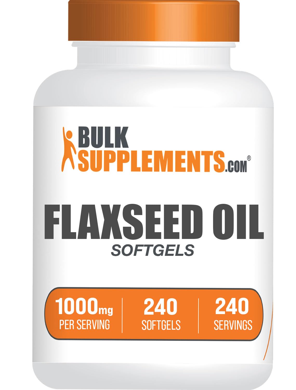 BulkSupplements Flaxseed Oil Softgels Softgel 240 Count