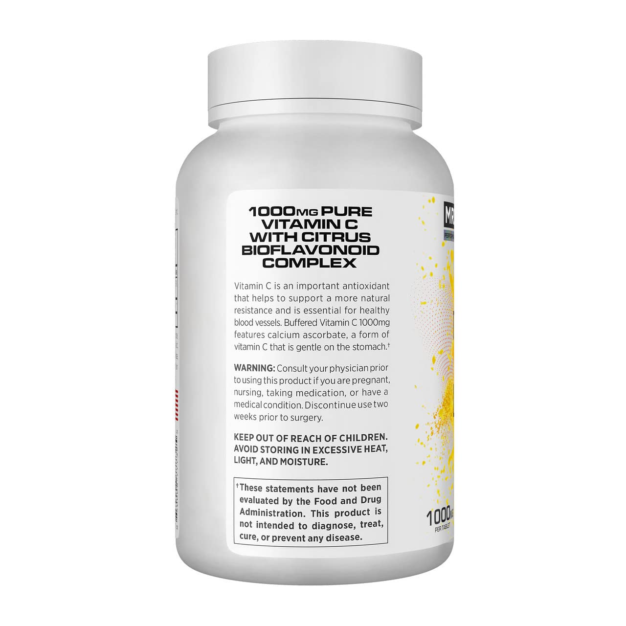 MRI Vitamin C 1000mg, Immune & Skin Support, Bioflavonoids, 180 Tablets