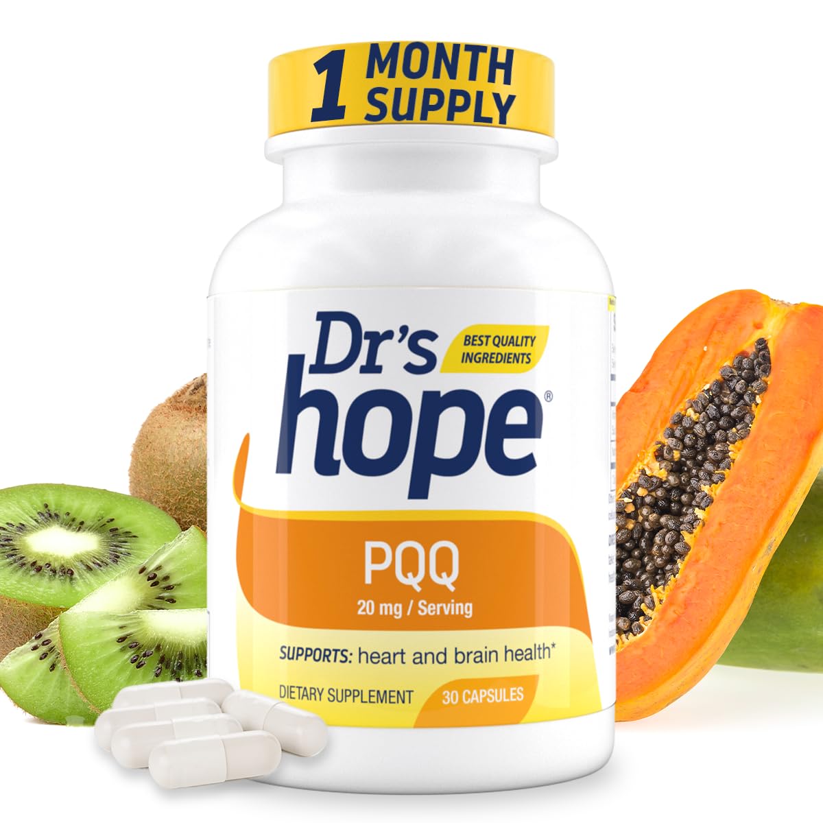 Dr’s Hope Pyrroloquinoline Quinone Supplement 20 mg Capsule, 30 Count