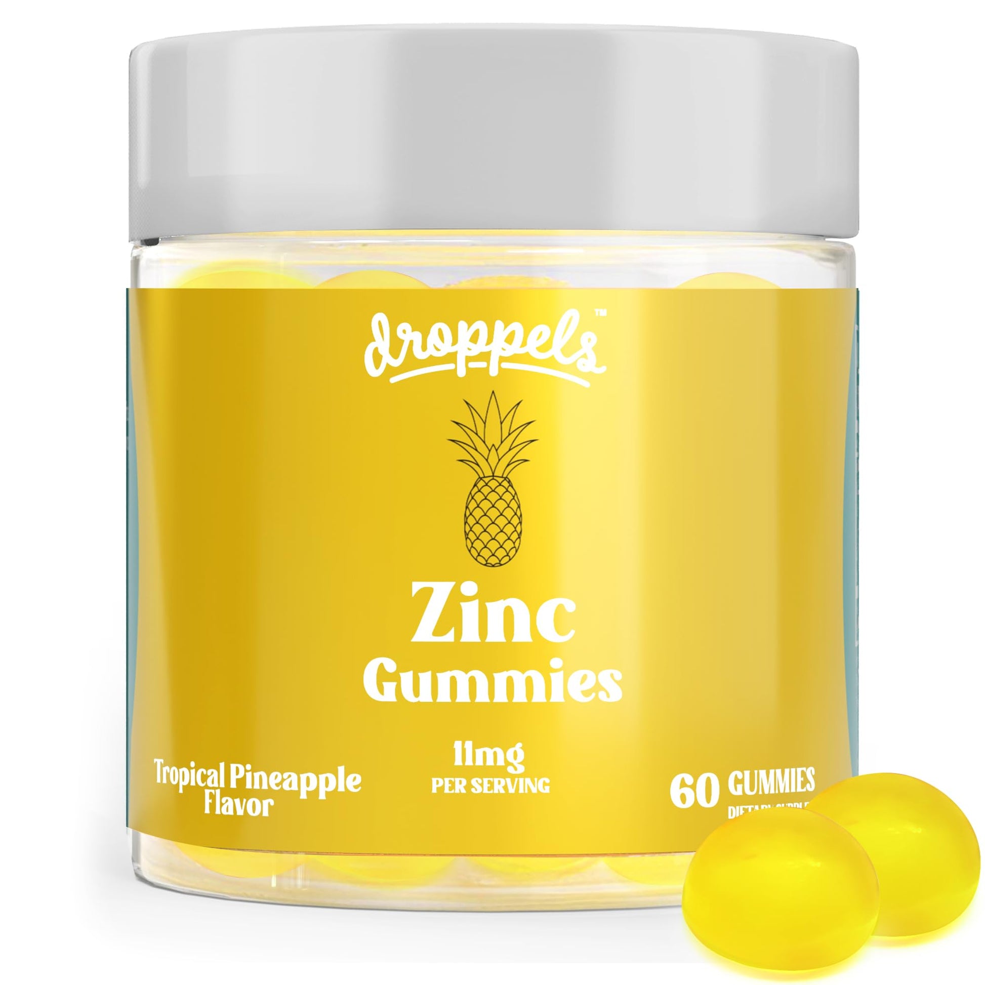 Droppels Zinc Citrate Gummies 11mg Gummy, 60 Count