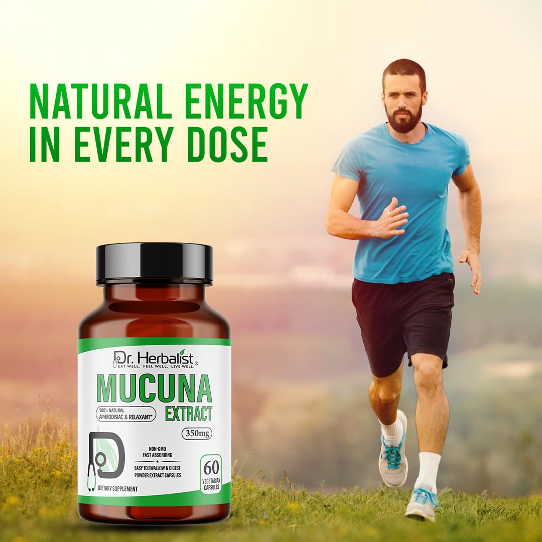 Dr. HERBALIST Mucuna Pruriens Extract 350mg Capsules 60 Count