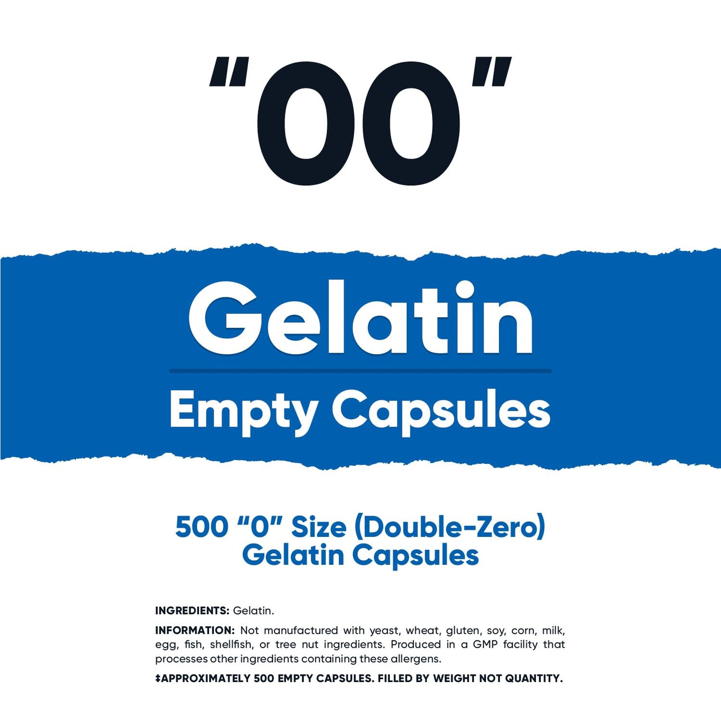 Nutricost Empty Gelatin Capsules, 500 Count