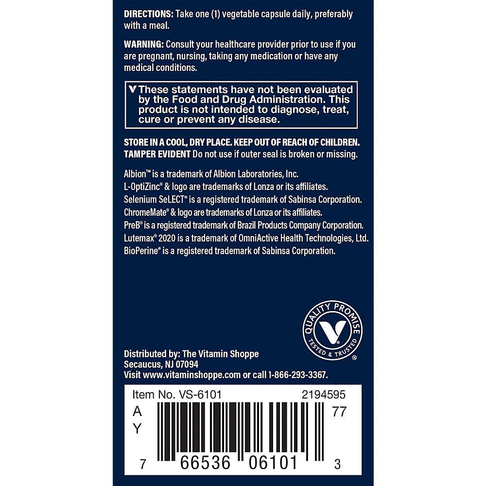 Vthrive Bioactive Men's One Daily Multivitamin, Vegetarian Capsules, 1 Count