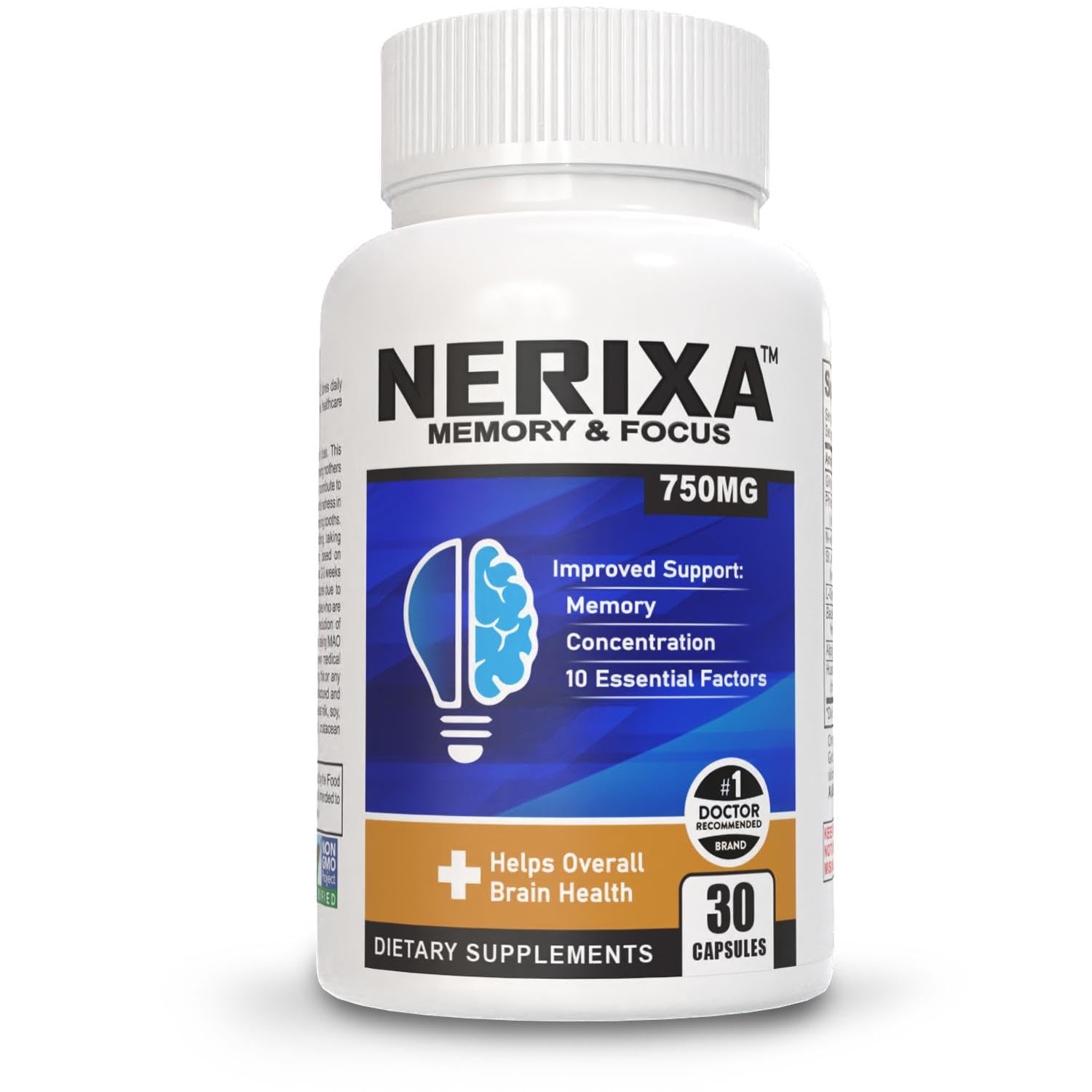 Vitamart NERIXA Memory Brain Support Supplement Capsule, 30 Capsules