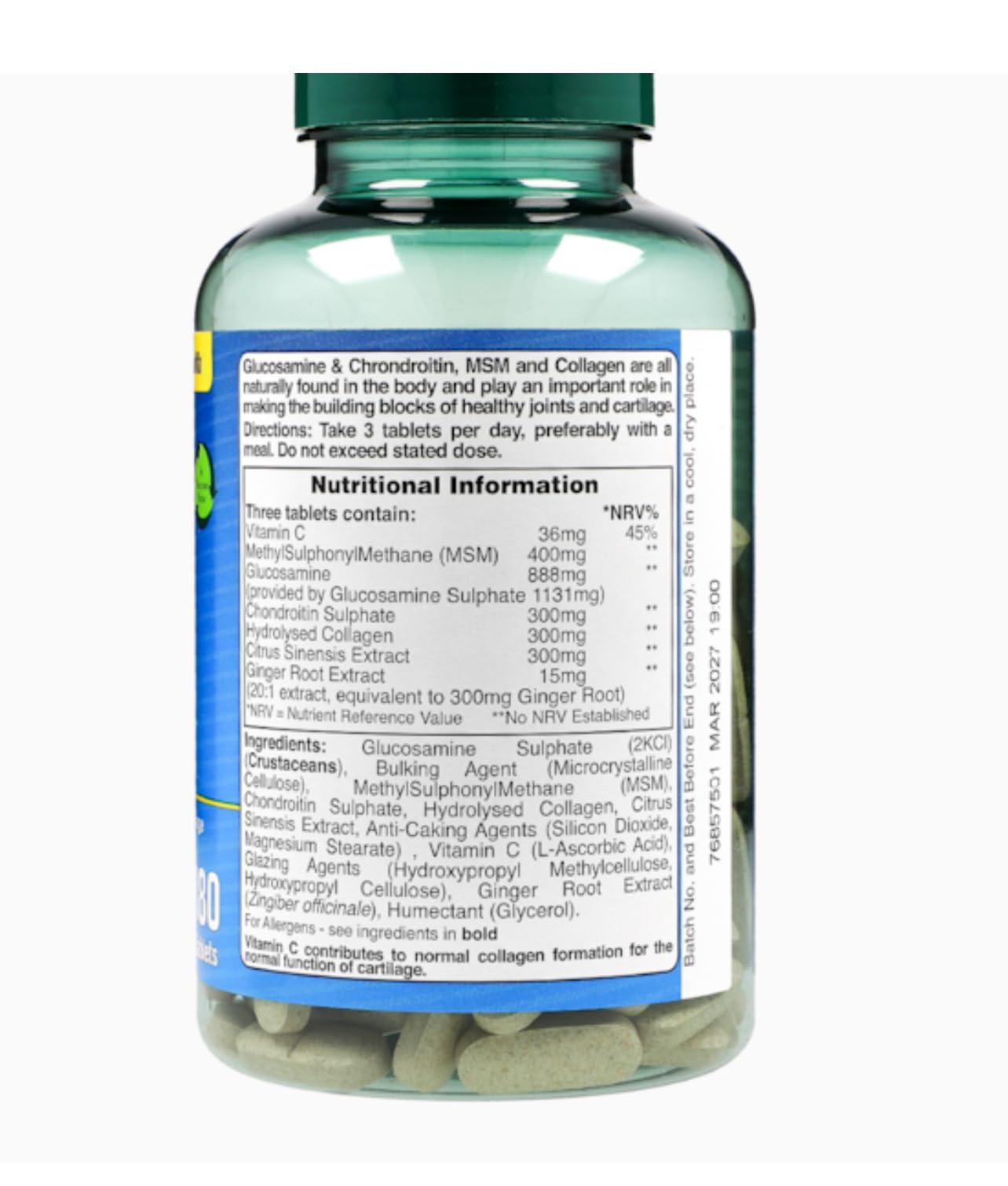 Generic High Strength Glucosamine & Chondroitin Complex Capsules 180