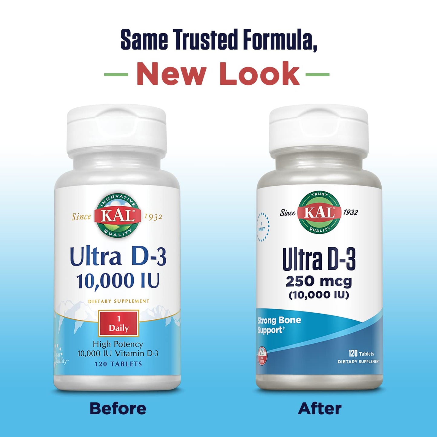 KAL Vitamin D3 10000 IU (250 mcg) High Potency Vitamin D Tablets, 120 Tablets