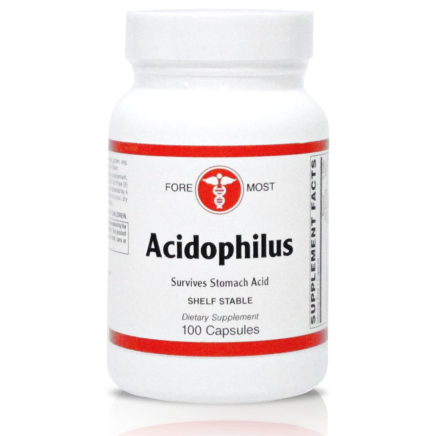 Holistic Health Acidophilus Probiotic Capsules, 100 Capsules