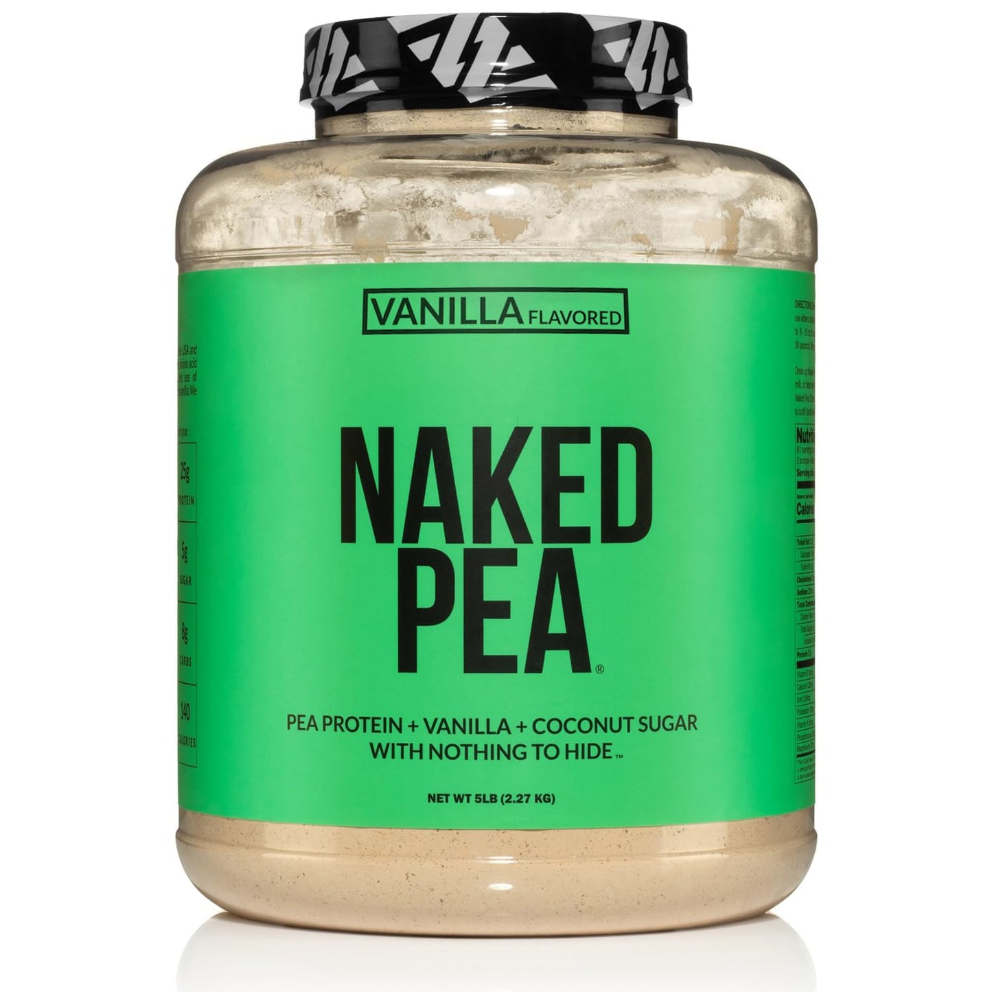 NAKED Pea Protein Isolate Powder, Vanilla, 80 Servings