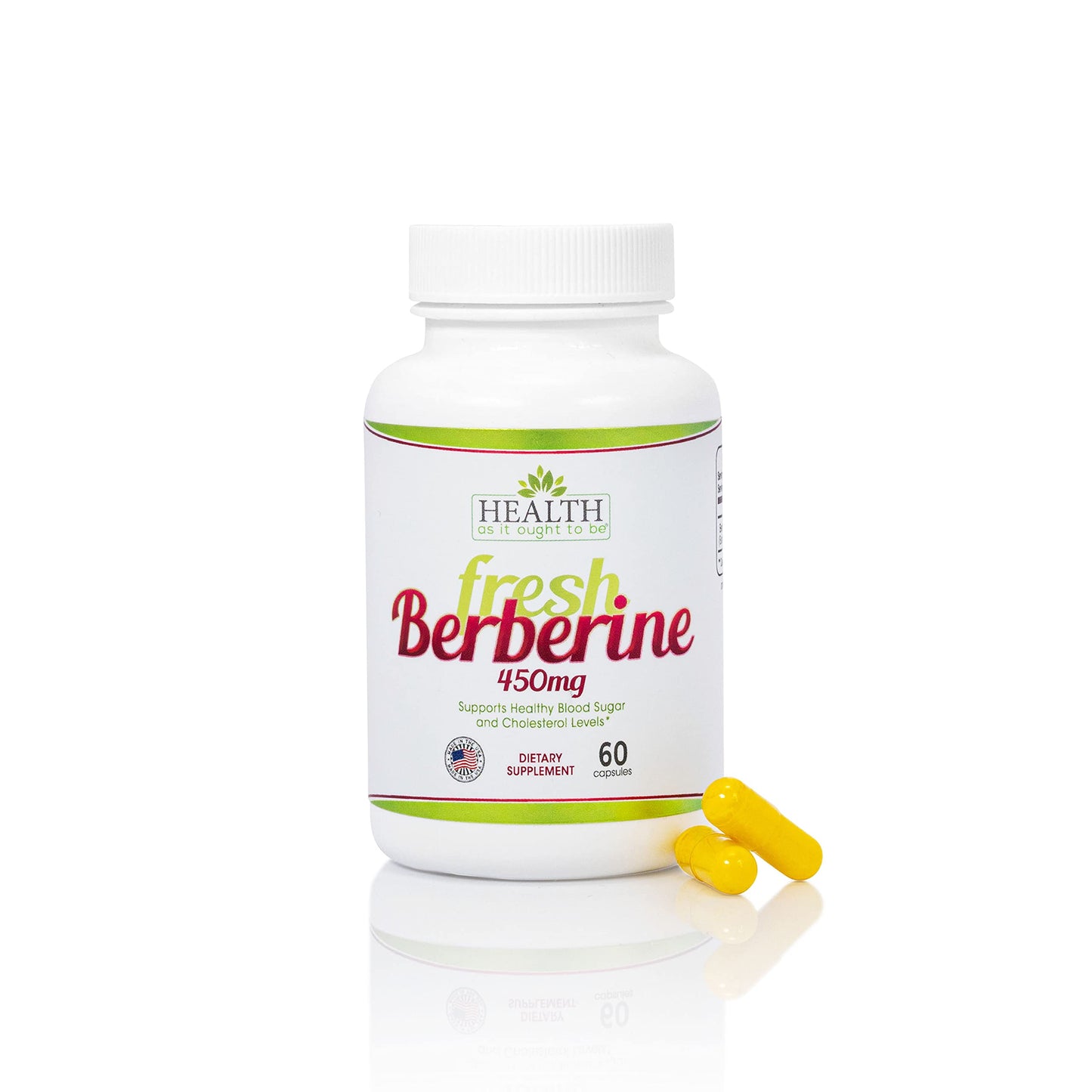 Health As It Ought To Be Fresh Berberine 450mg Capsules 60 Count