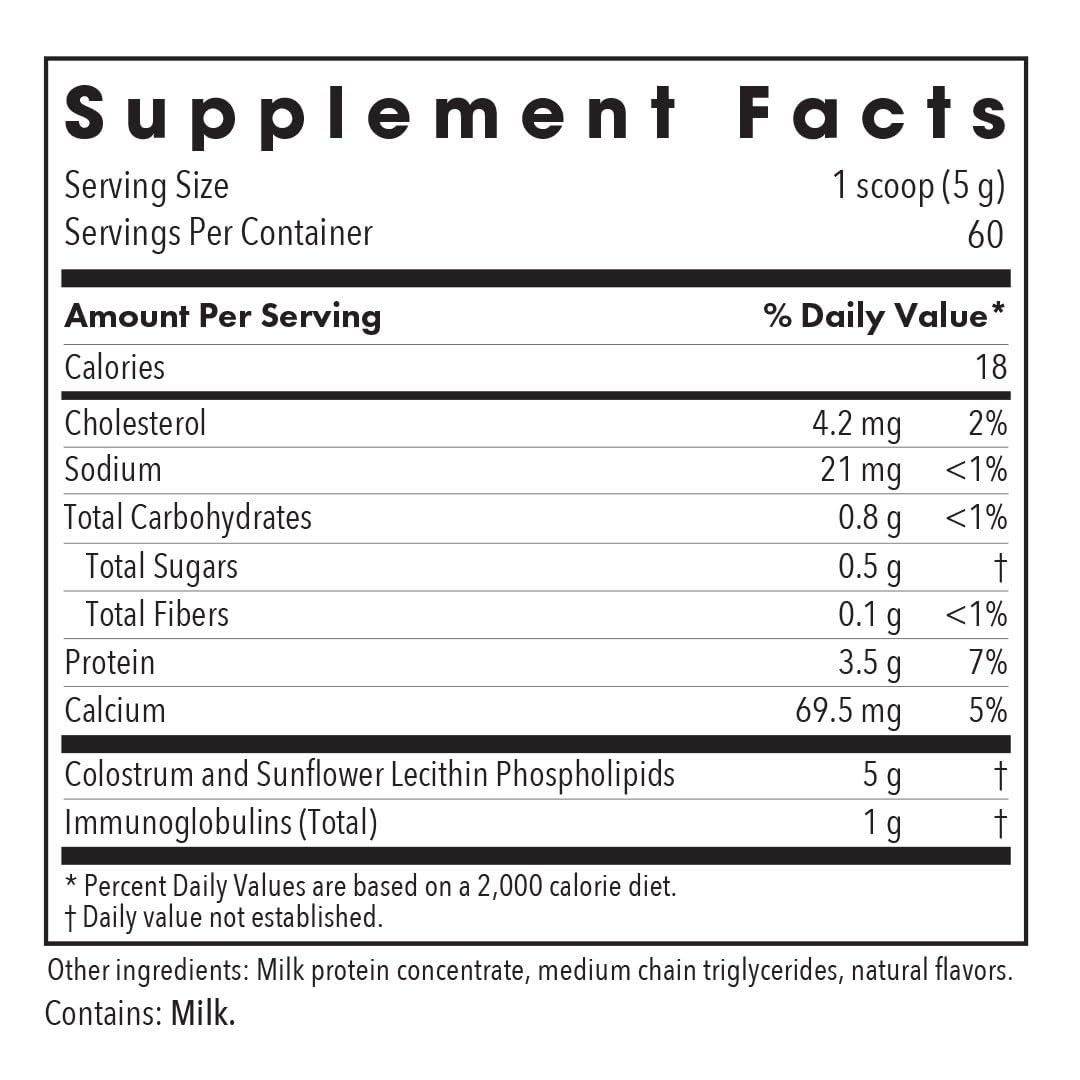 Allergy Research Group ARG Phospholipid Colostrum Powder 60 Servings