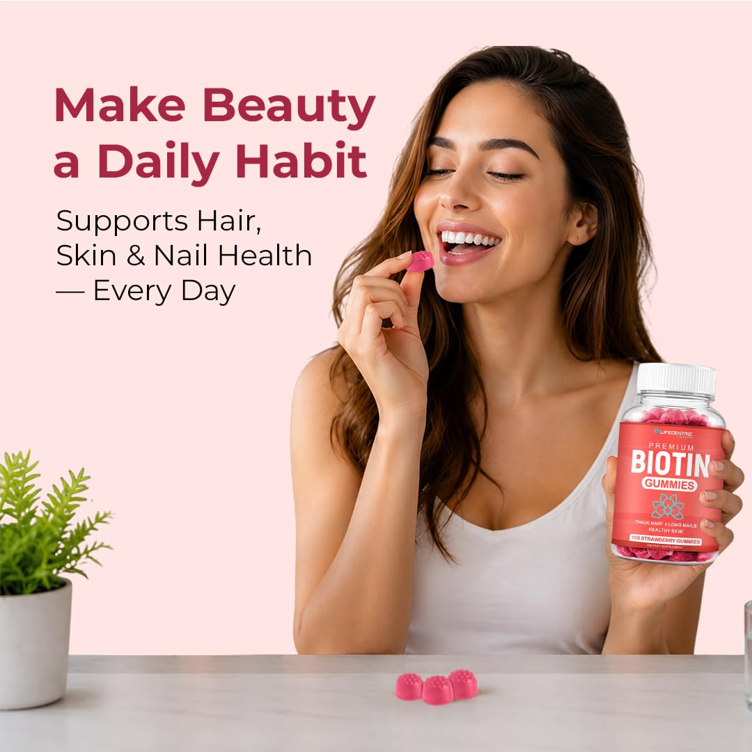 LifeCentric Health Biotin Gummies, 100 Count