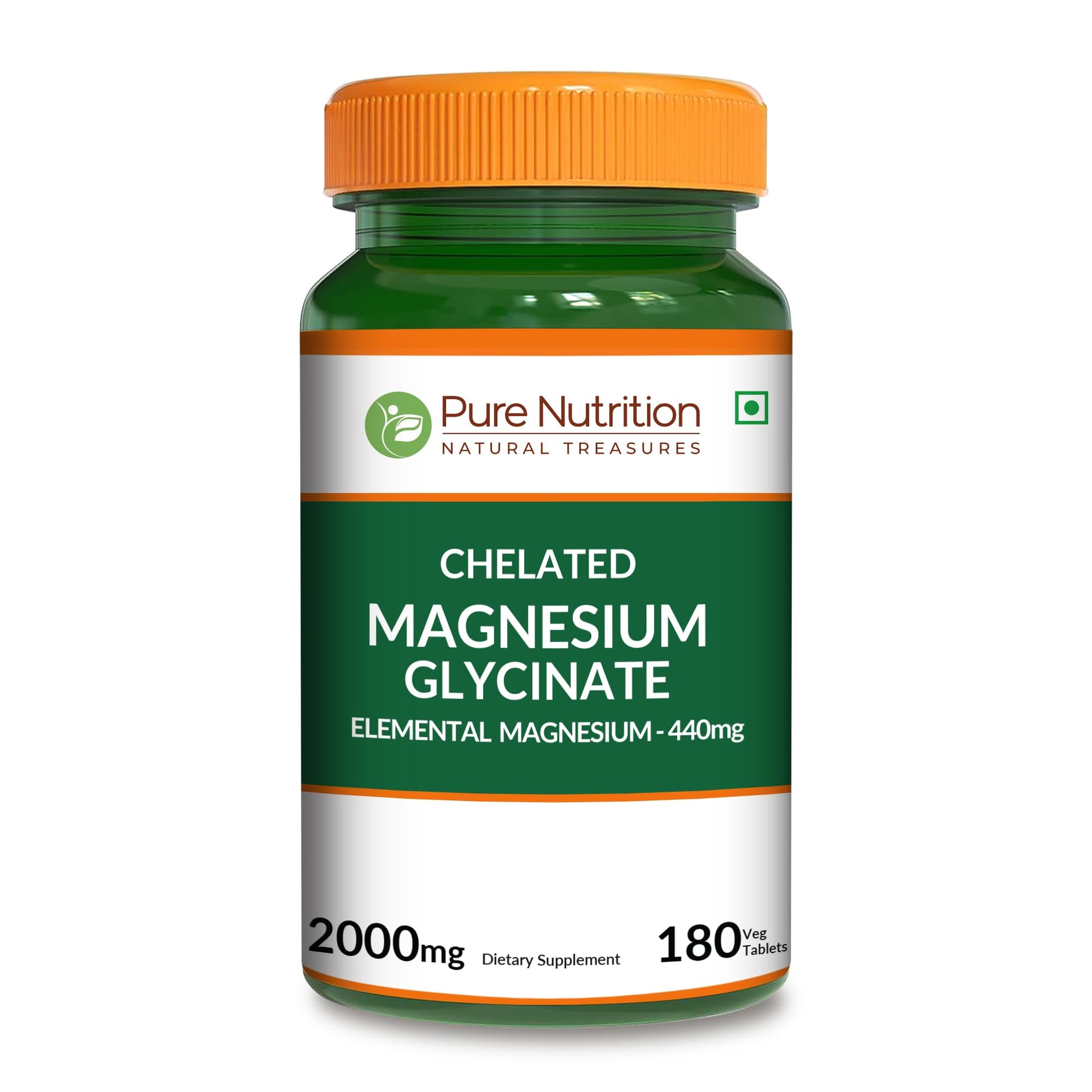 Pure Nutrition Natural Treasures MagG Chelated Magnesium Glycinate 180 Tablets